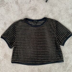Koral metallic crop top